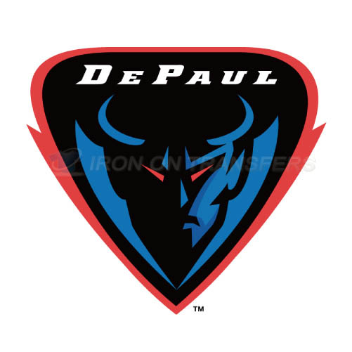 DePaul Blue Demons Logo T-shirts Iron On Transfers N4271 - Click Image to Close